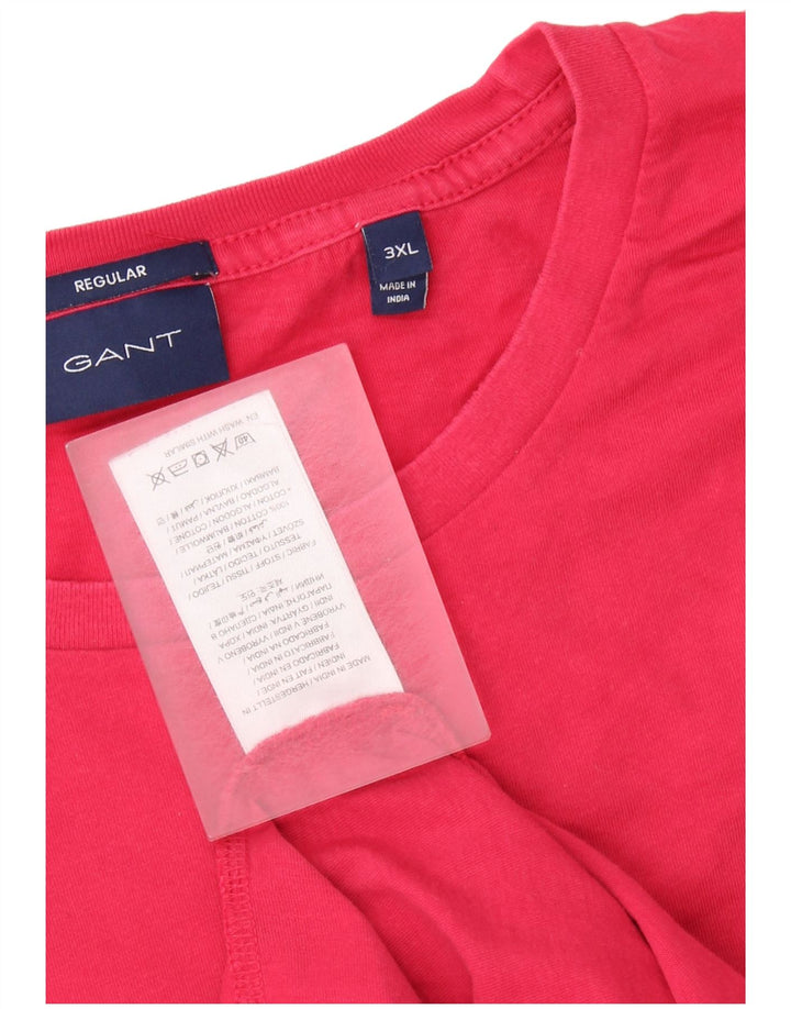 Мужская футболка Gant Regular, топ 3XL, розовый хлопок
