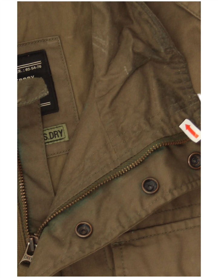Мужская куртка в стиле милитари Superdry UK 40, большой размер, цвет хаки, хлопок