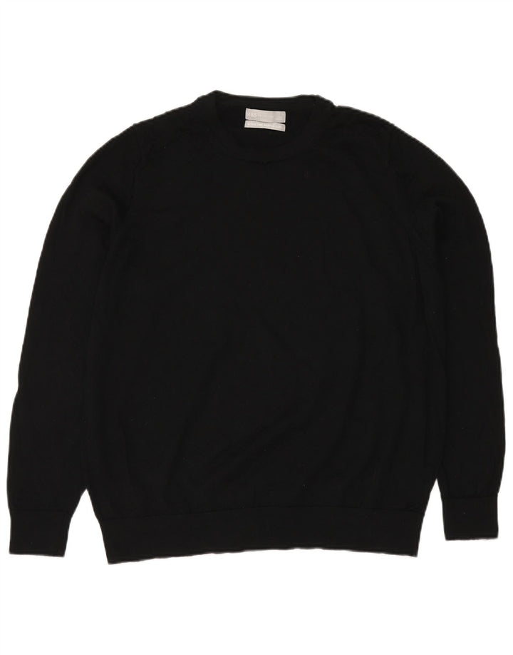 Женский джемпер с круглым вырезом MARKS & SPENCER UK 20 2XL, черный