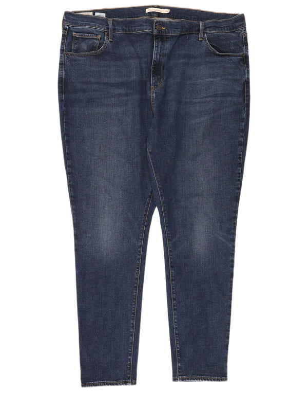 Женские джинсы скинни Levi's 721 с высокой посадкой США 24 4XL W48 L30 Синий лиоцелл