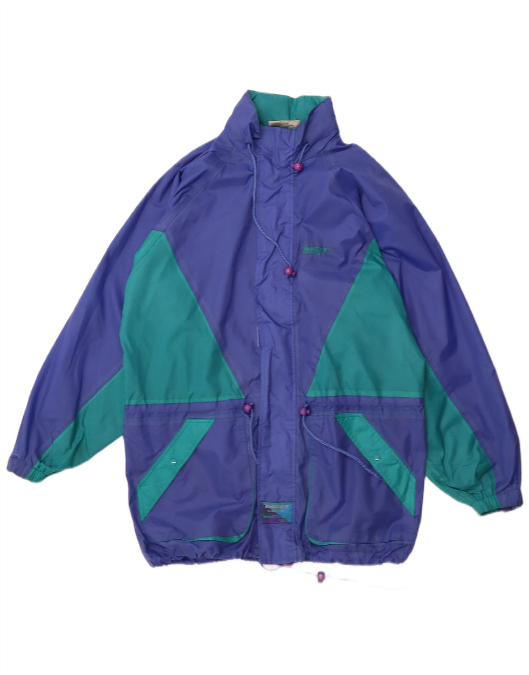 Мужской большой плащ TARGET DRY с капюшоном UK 36, маленький синий с цветными блоками