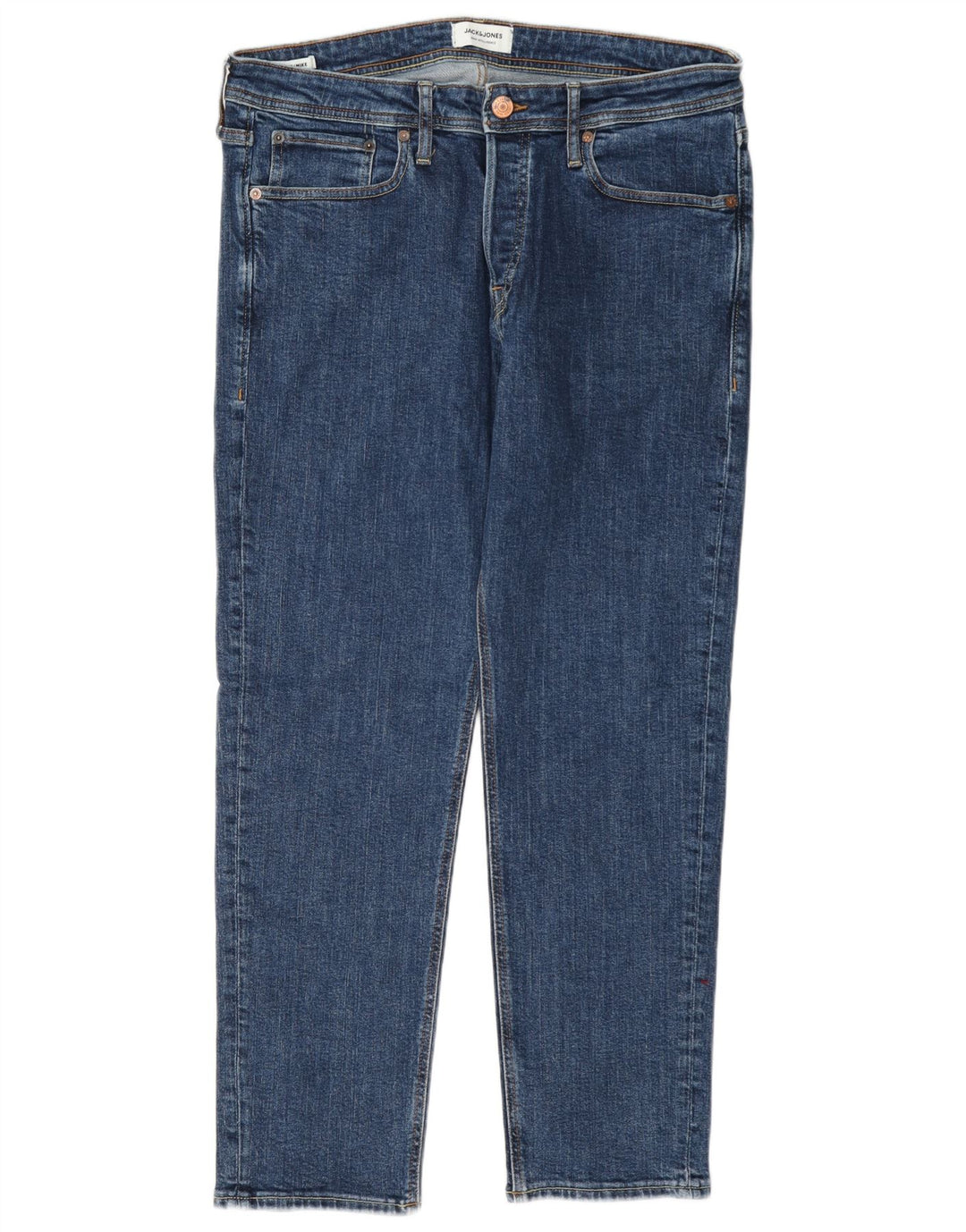 Мужские прямые джинсы Jack & Jones Mike W34 L30, синий хлопок