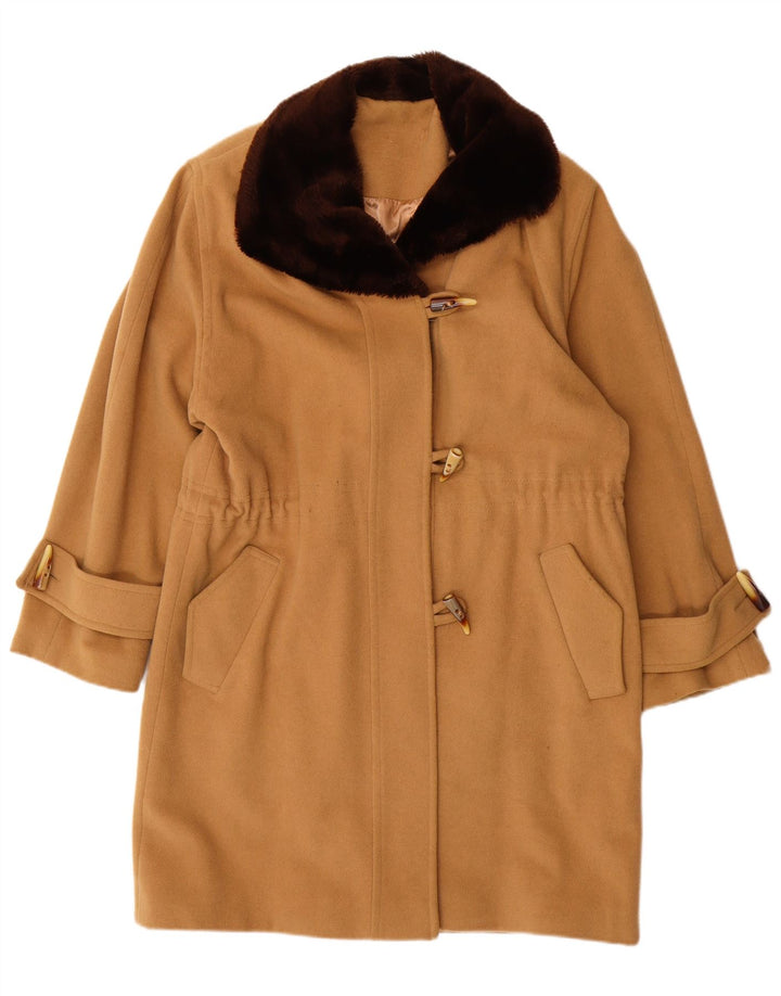 Женский дафлкот VINTAGE UK 14, средний бежевый, шерсть