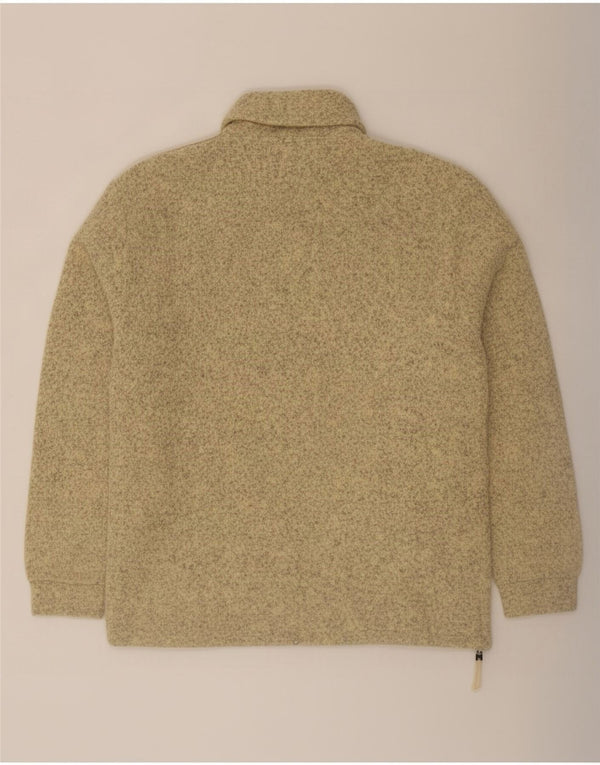 Винтажный мужской свитер-кардиган 2XL, бежевый, шерсть Fair Isle