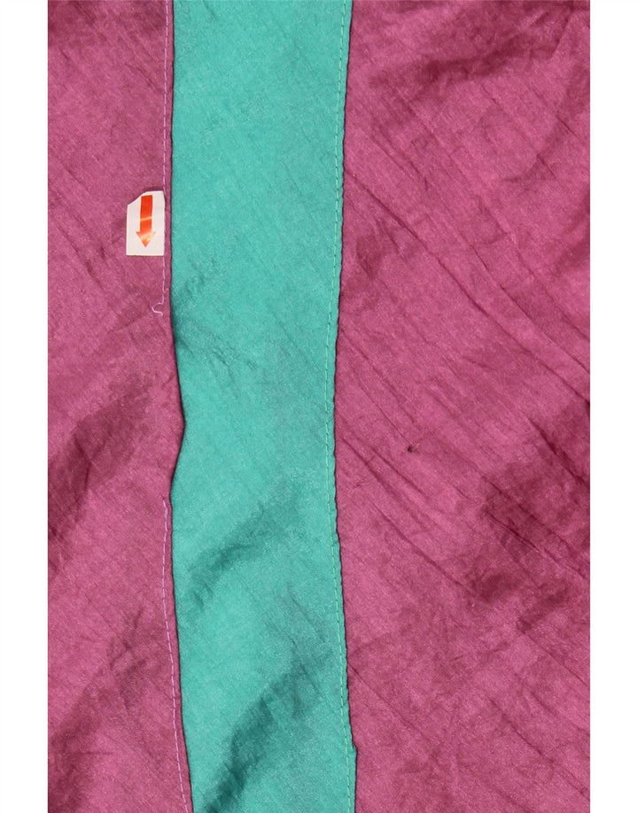 Винтажный мужской спортивный костюм, верхняя куртка XL, розовая с цветными блоками