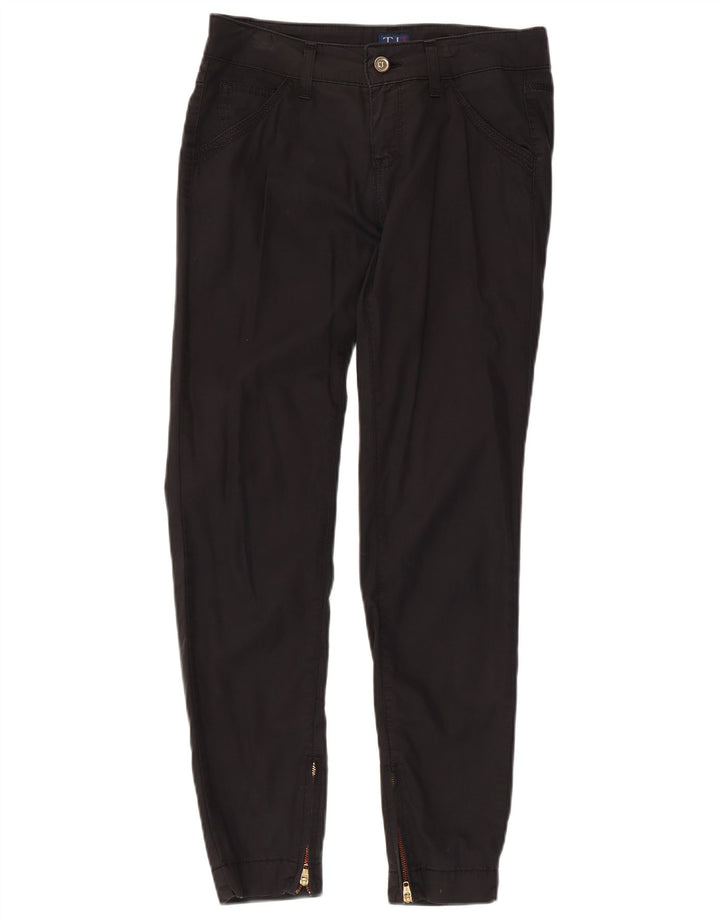 TRUSSARDI Womens Slim Trousers W27 L28 Black Cotton