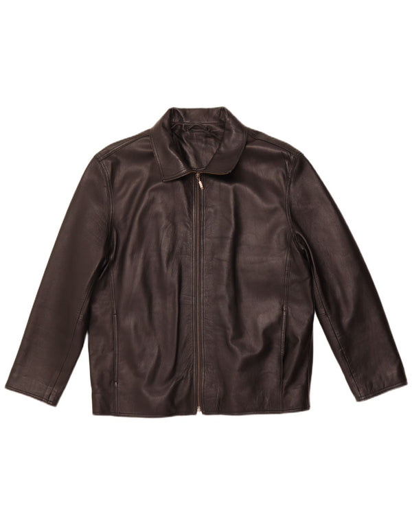 Женская кожаная куртка MADDOX UK 22 3XL черная кожа