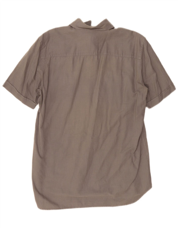 GAS Mens Short Sleeve Shirt Large Grey
