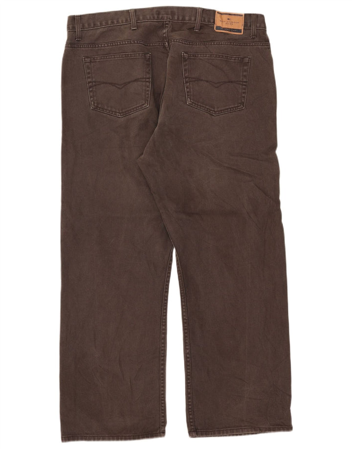Мужские прямые джинсы Marks & Spencer Blue Harbour W42 L29, коричневые, хлопковые