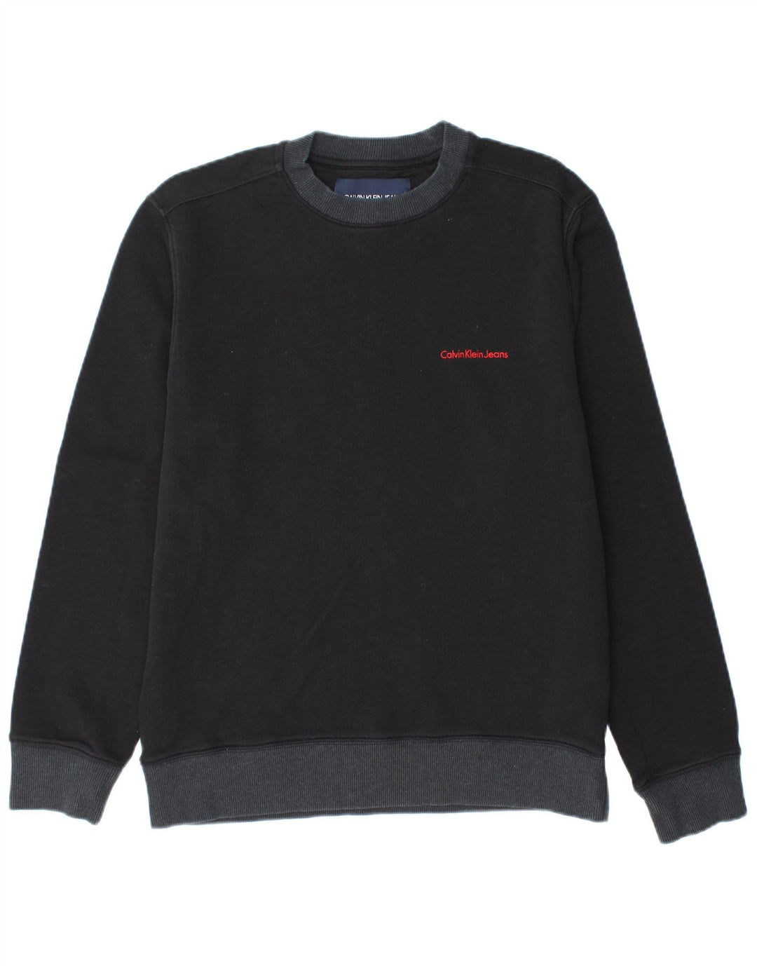 CALVIN KLEIN JEANS Мужской свитшот, джемпер, средний, черный, хлопок