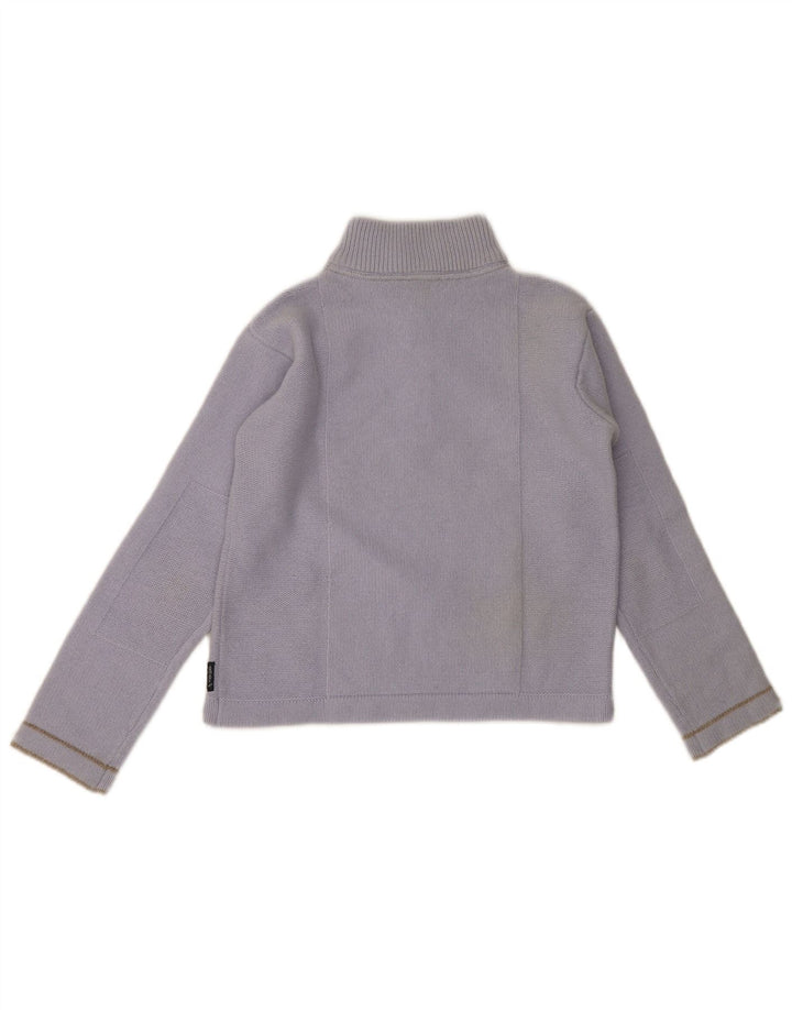 Женский укороченный джемпер с воротником на молнии Armani Jeans IT 42 Medium Blue Wool