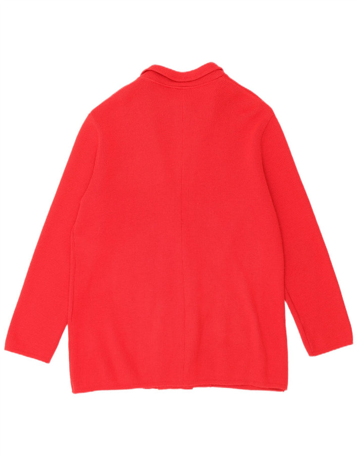 Винтажный женский двубортный пиджак, Великобритания, 16, большой красный