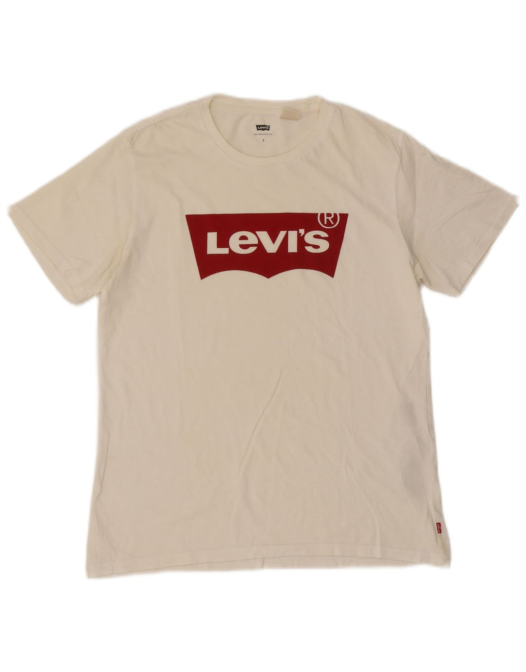 Мужская футболка с рисунком Levi's, маленький белый хлопок