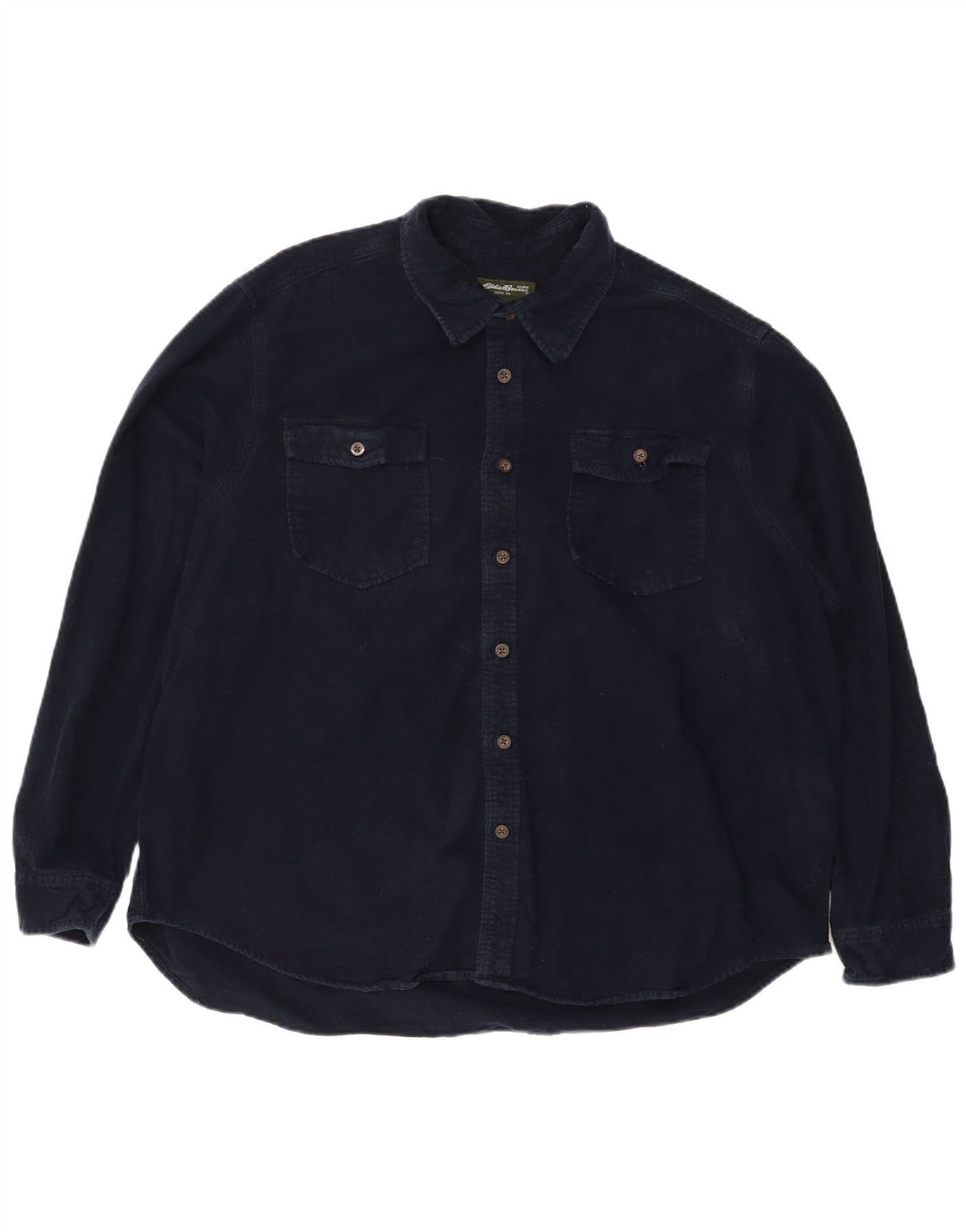Мужская фланелевая рубашка EDDIE BAUER 2XL темно-синяя, хлопок
