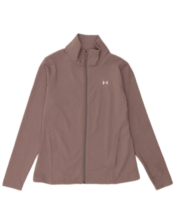 UNDER ARMOUR Womens Tracksuit Top Jacket UK 12 Medium Grey