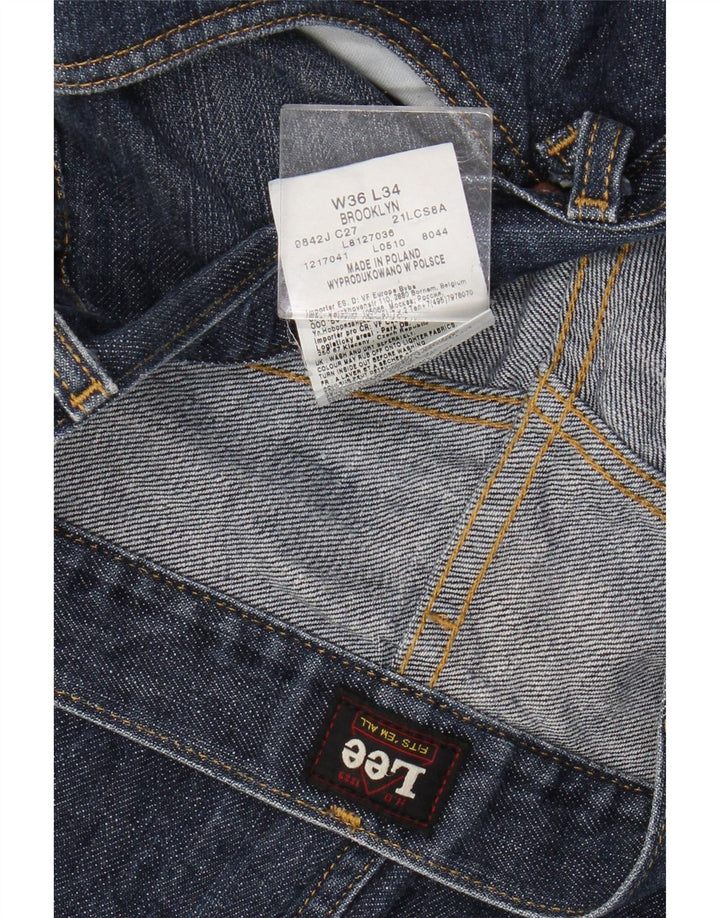 Мужские прямые джинсы Lee Brooklyn W36 L28 темно-синие, хлопок