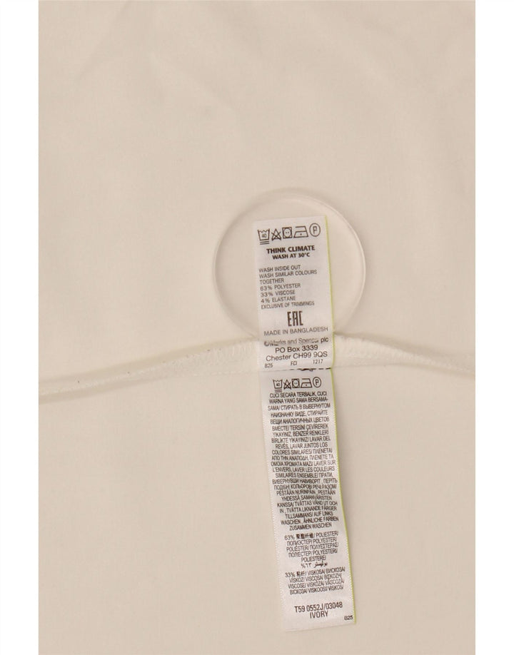 Женский открытый пиджак с рукавами 3/4 MARKS & SPENCER UK 12, средний белый