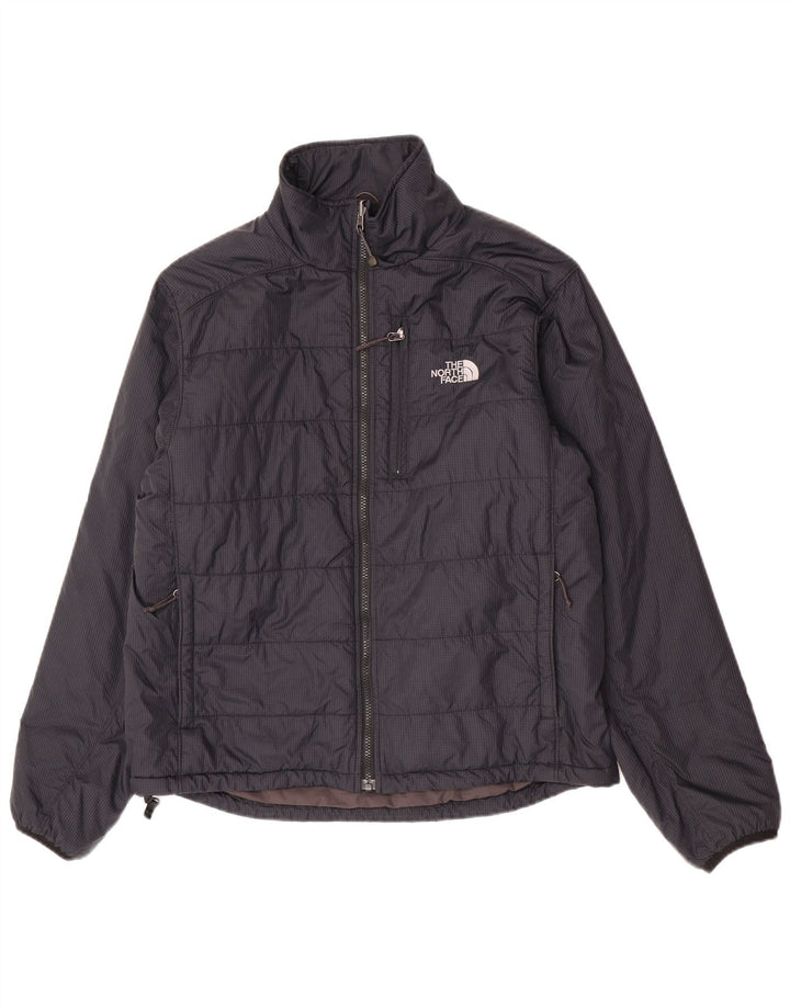 Мужская стеганая куртка The North Face UK 38, средний темно-синий цвет в клетку, нейлон