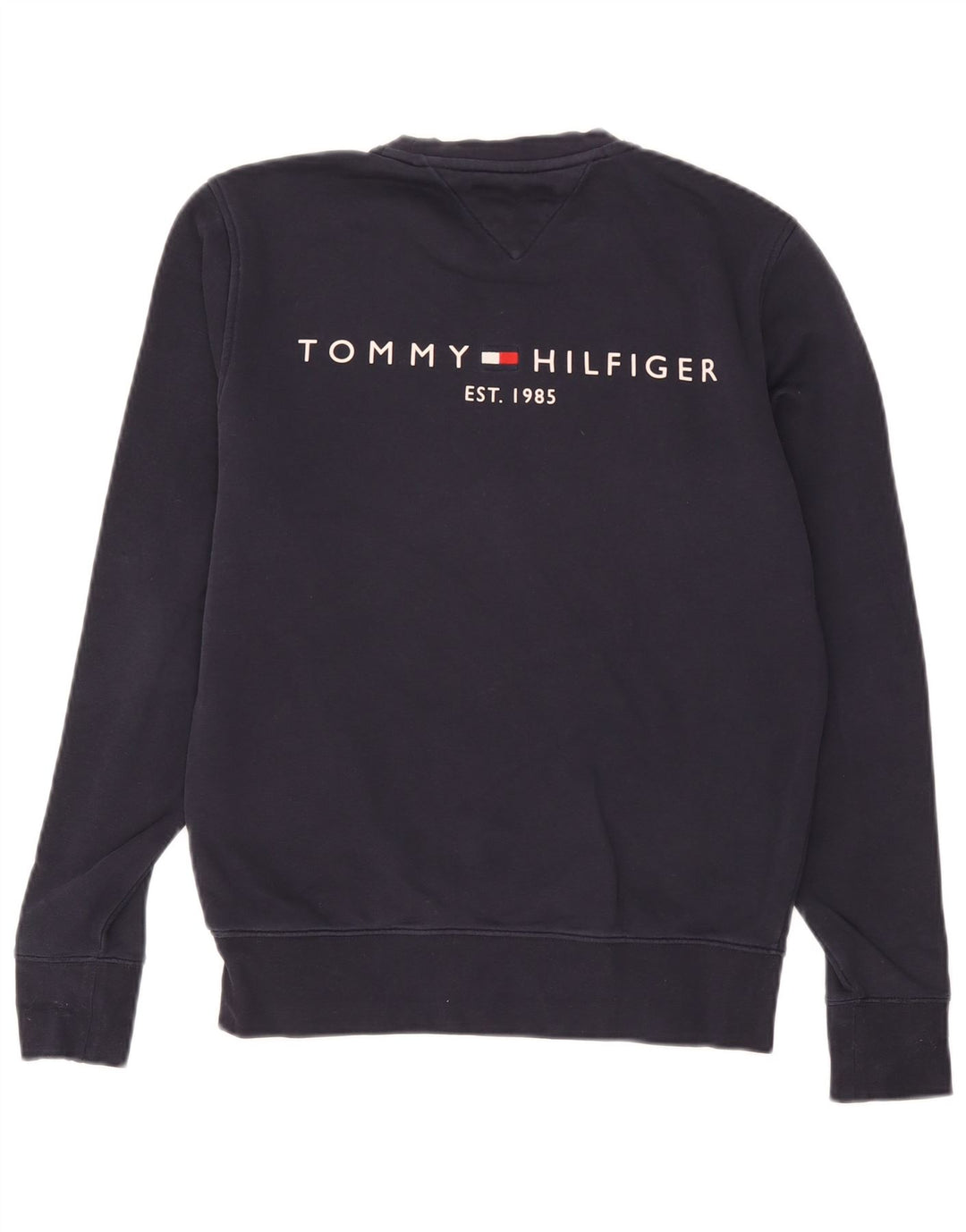 Мужской свитшот Tommy Hilfiger, средний темно-синий хлопковый джемпер