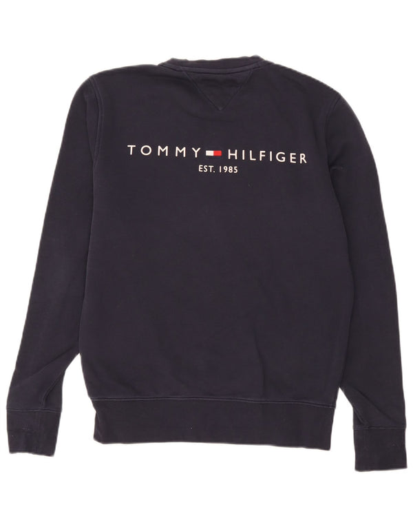 Мужской свитшот Tommy Hilfiger, средний темно-синий хлопковый джемпер
