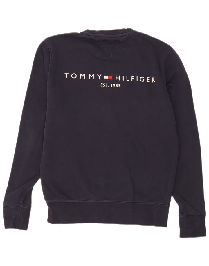 Мужской свитшот Tommy Hilfiger, средний темно-синий хлопковый джемпер