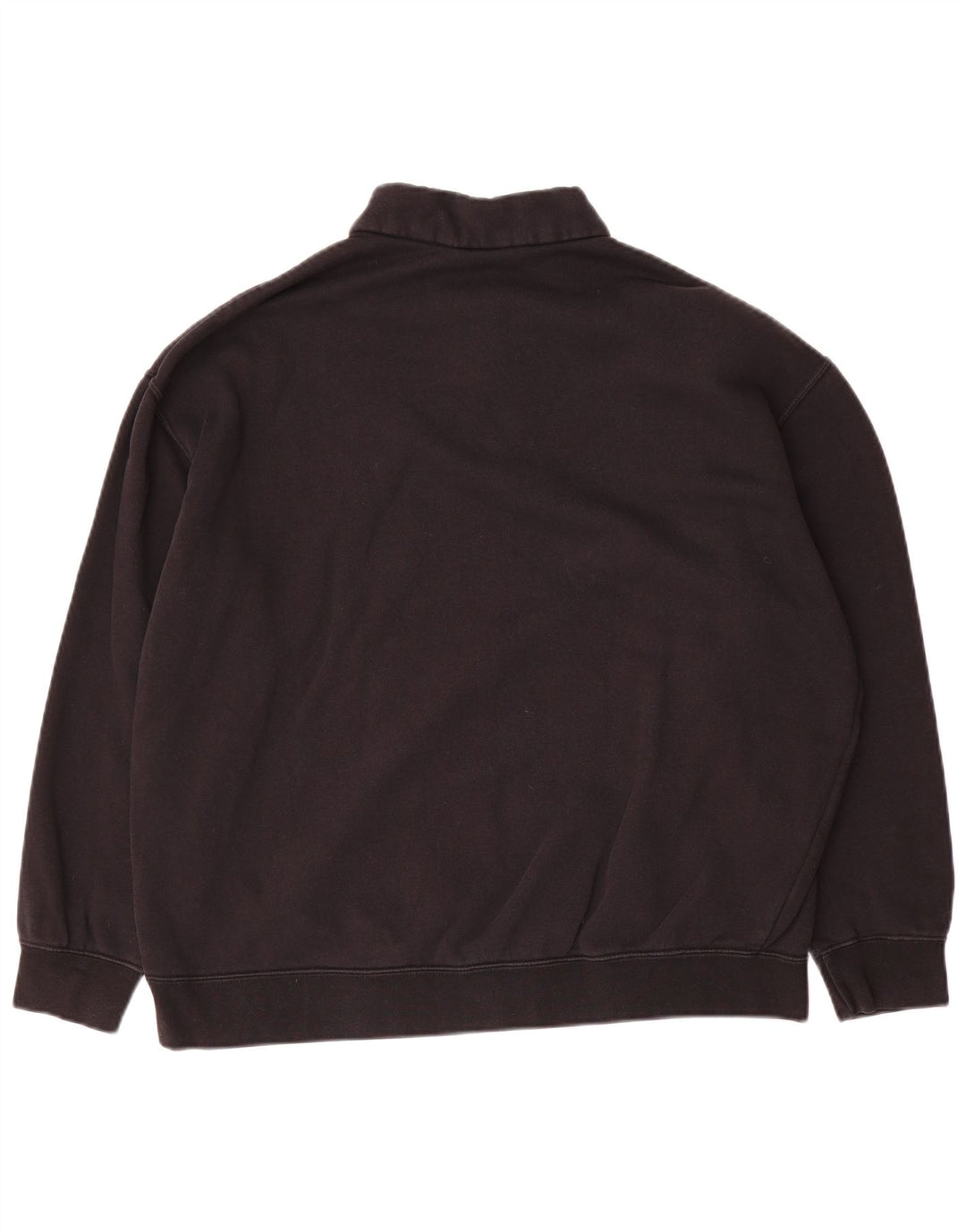 Мужской свитшот свободного покроя NIKE с воротником на молнии, маленький черный хлопковый джемпер