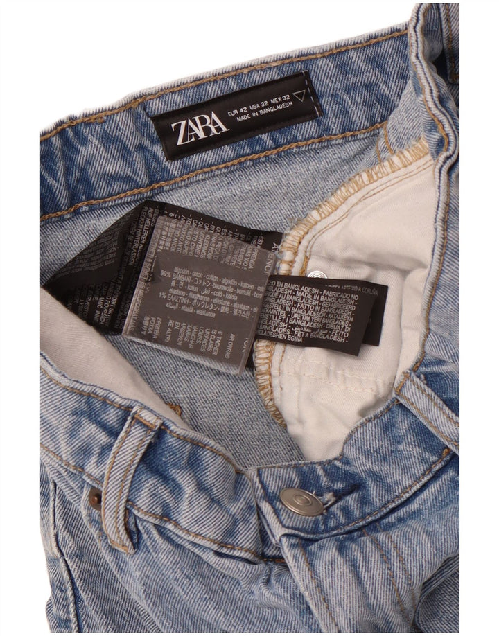 Мужские джинсовые шорты ZARA EU 42, большие W32, синие, хлопок
