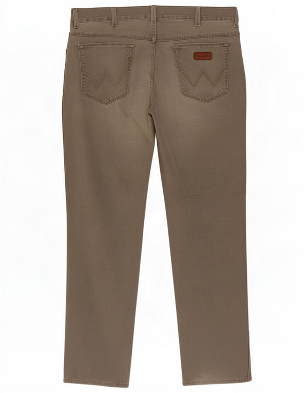 Мужские прямые повседневные брюки Wrangler Texas Stretch W40 L32, серый хлопок
