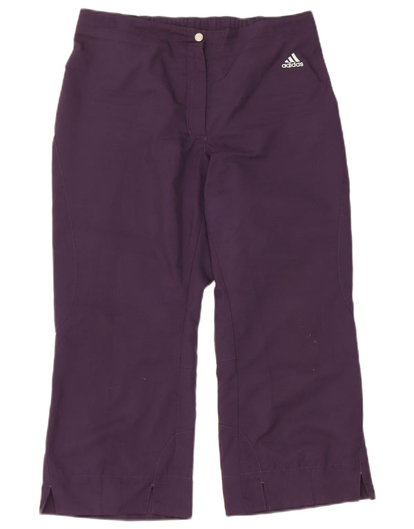 Женские капри Adidas UK 12 Medium W28 L21 Фиолетовый полиэстер
