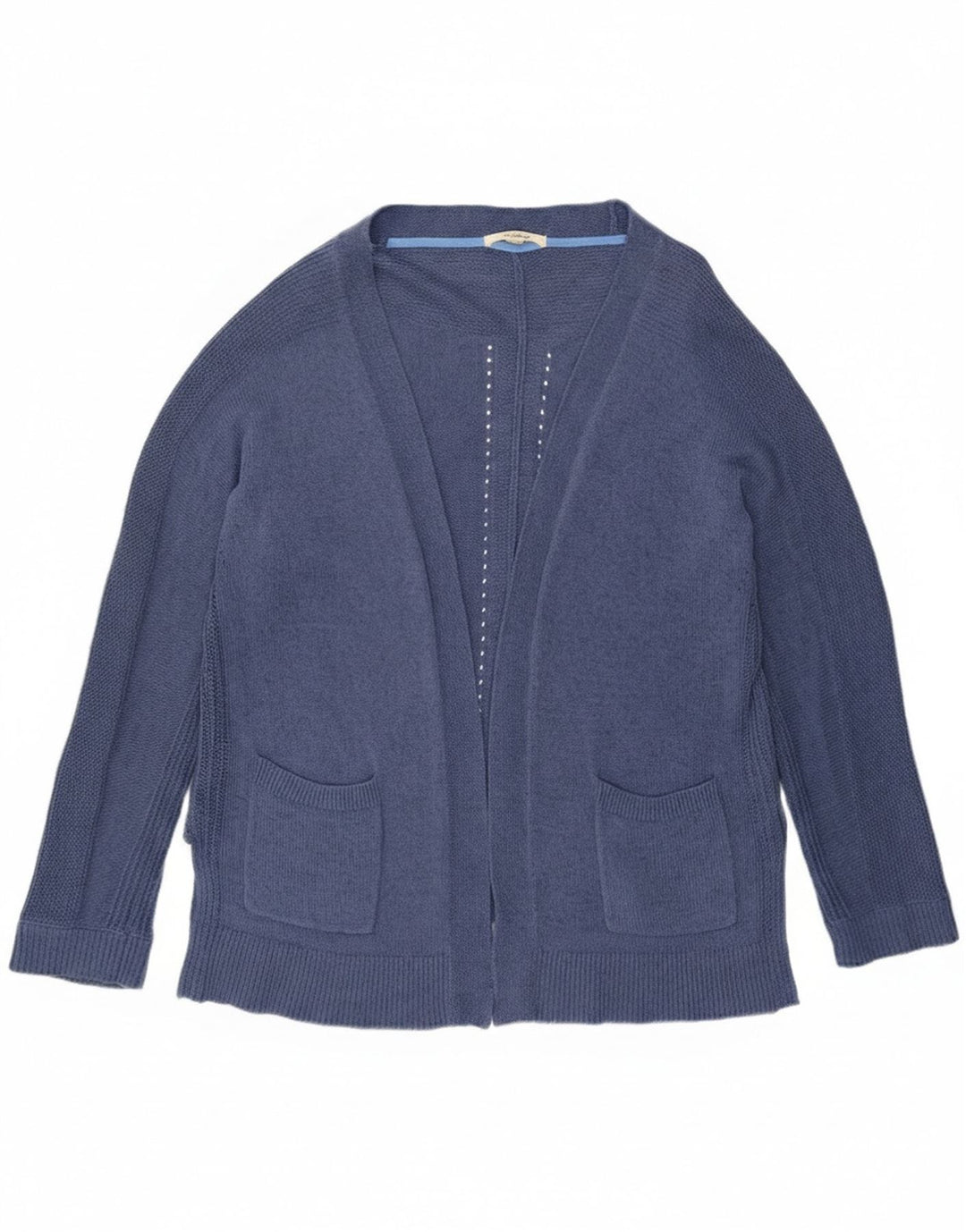 Женский открытый кардиган White Stuff UK 16, большой синий хлопок