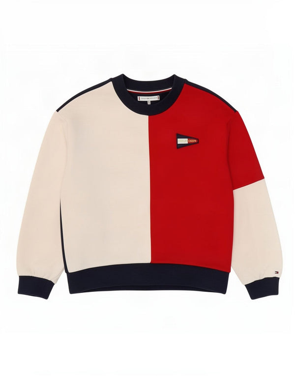 Свитшот Tommy Hilfiger для мальчиков 13–14 лет, разноцветный с цветными блоками
