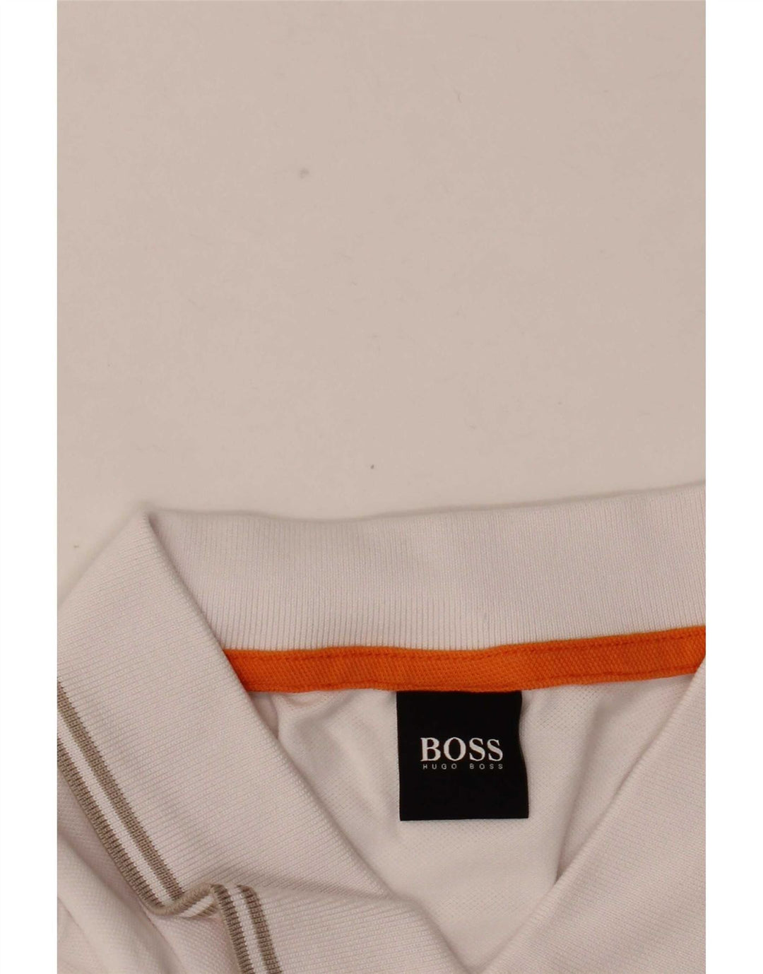 Мужская рубашка поло Hugo Boss, большой белый хлопок