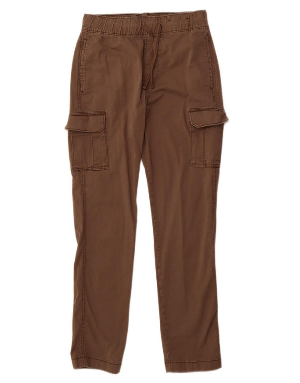 HOLLISTER Womens Slim Cargo Trousers XS W25 L29 Brown Cotton