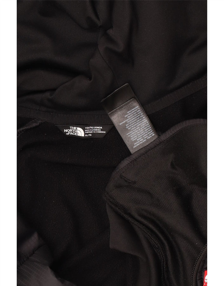 THE NORTH FACE Свитер с капюшоном и молнией для мальчиков 14–15 лет, размер XL, черный с цветными блоками