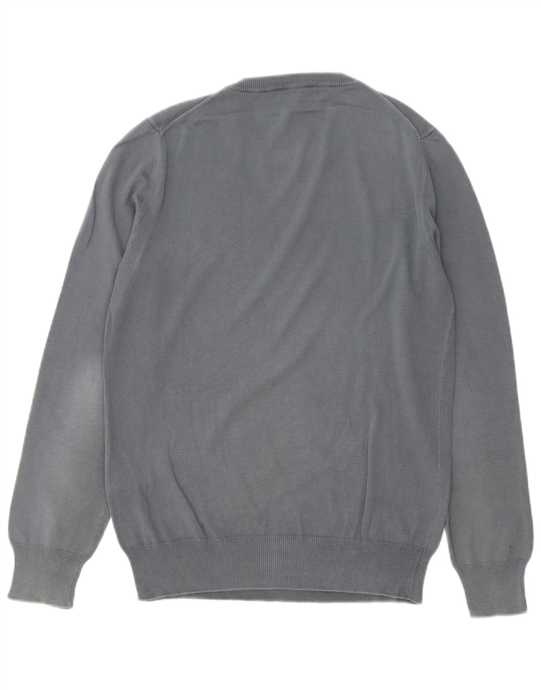 Мужской джемпер с круглым вырезом FRED PERRY, хлопковый свитер среднего серого цвета