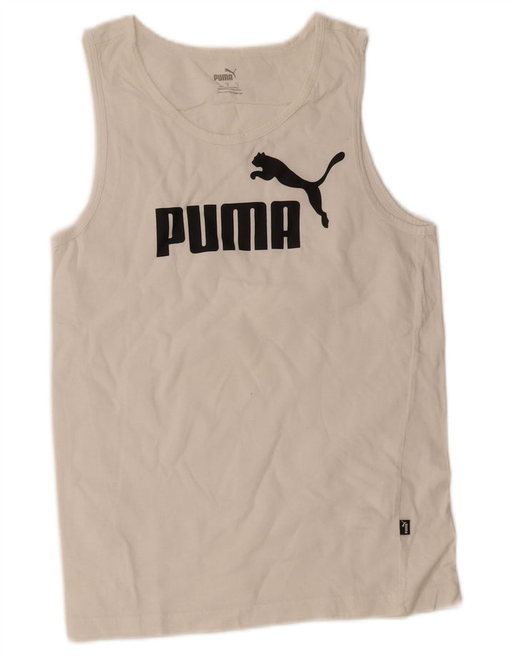 Мужской жилет с рисунком Puma, маленький белый хлопок