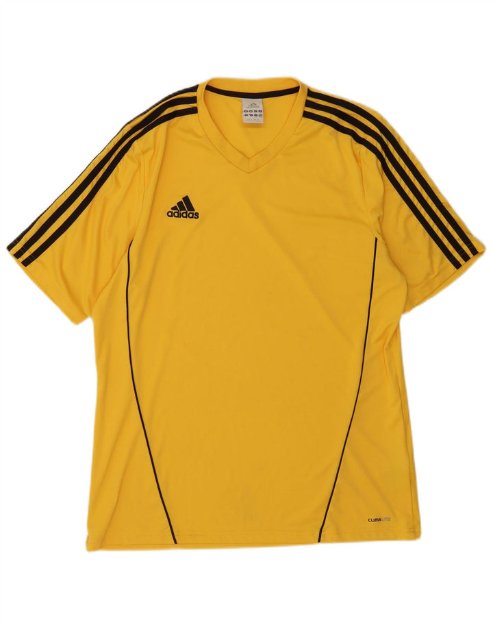 Мужская футболка Adidas Climalite, большой желтый полиэстер