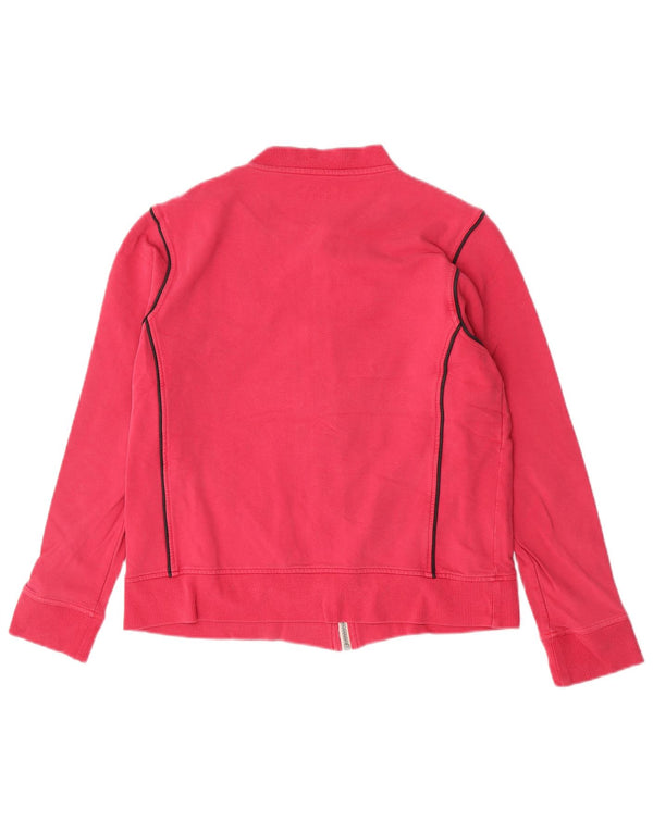 Reebok Womens Tracksuit Top Jacket UK 18 XL  Pink Striped Cotton