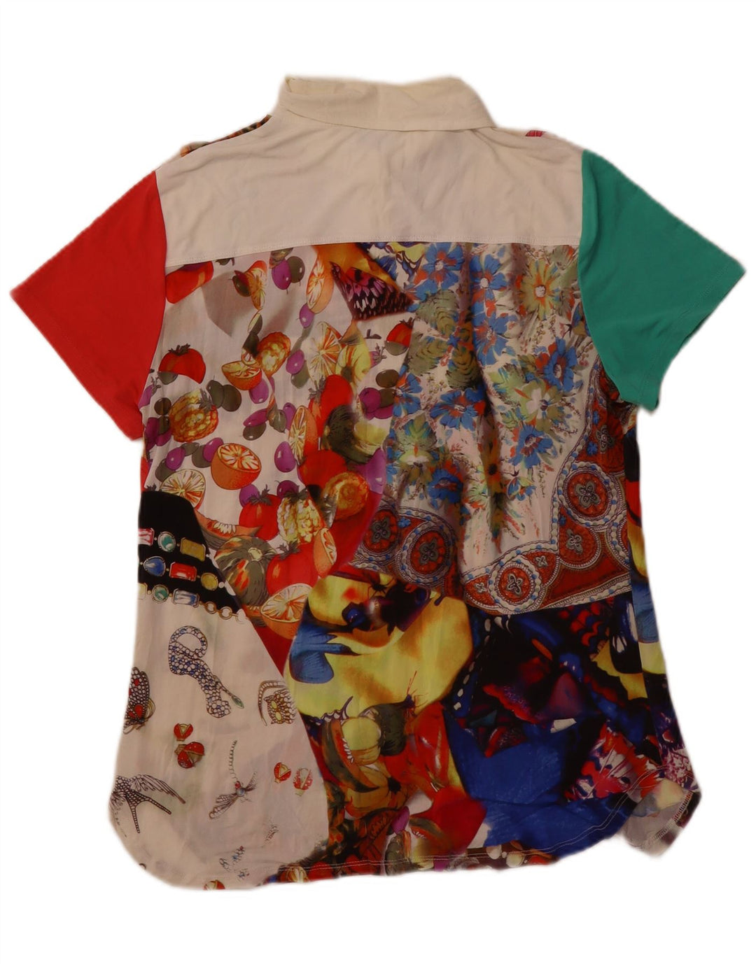 BAGARRY Женская блузка-пуловер-рубашка UK 12, средний разноцветный пэчворк