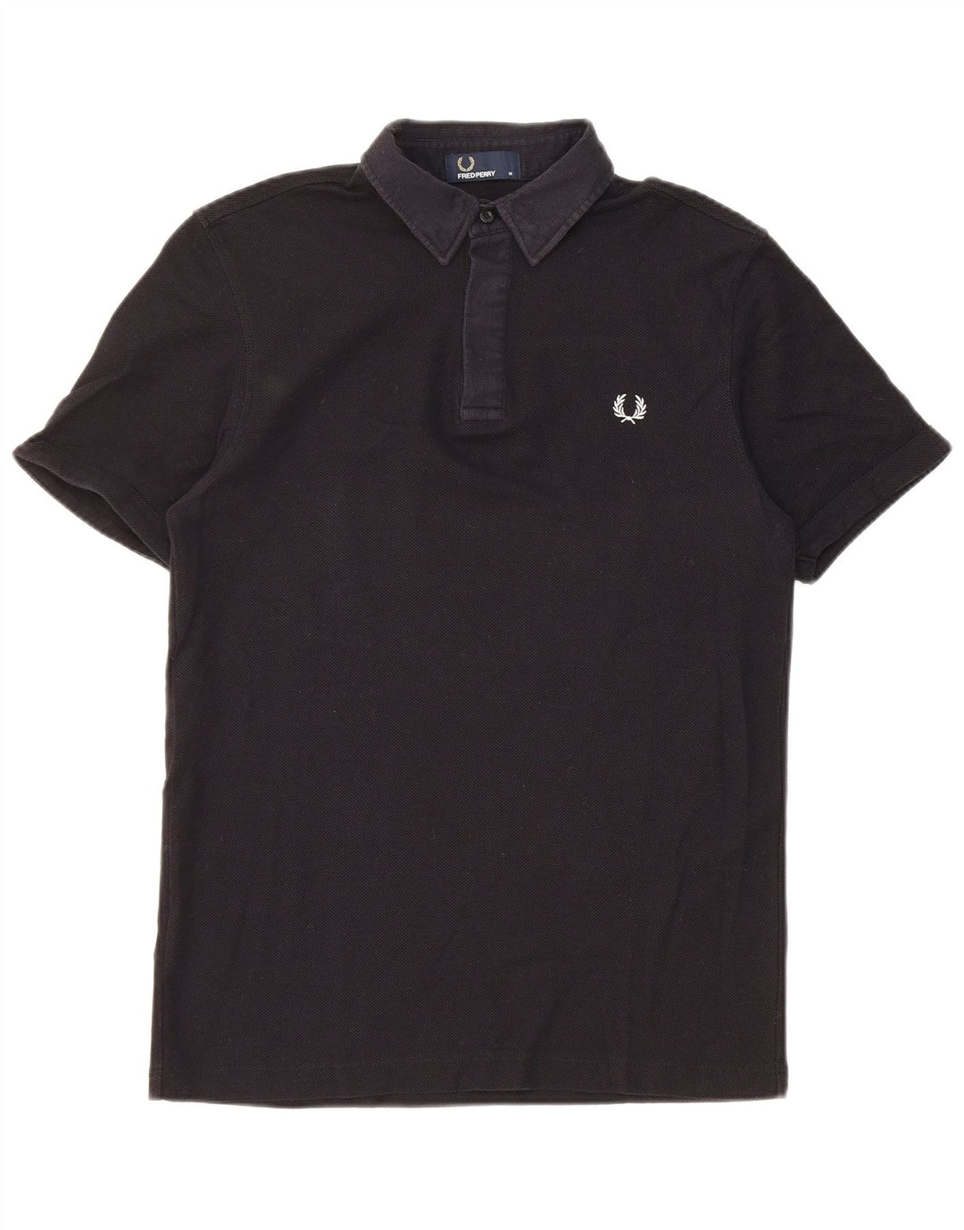 Мужская рубашка-поло Fred Perry среднего размера, темно-синяя, хлопок