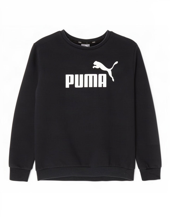 Мужской свитшот с рисунком Puma, средний темно-синий хлопковый джемпер