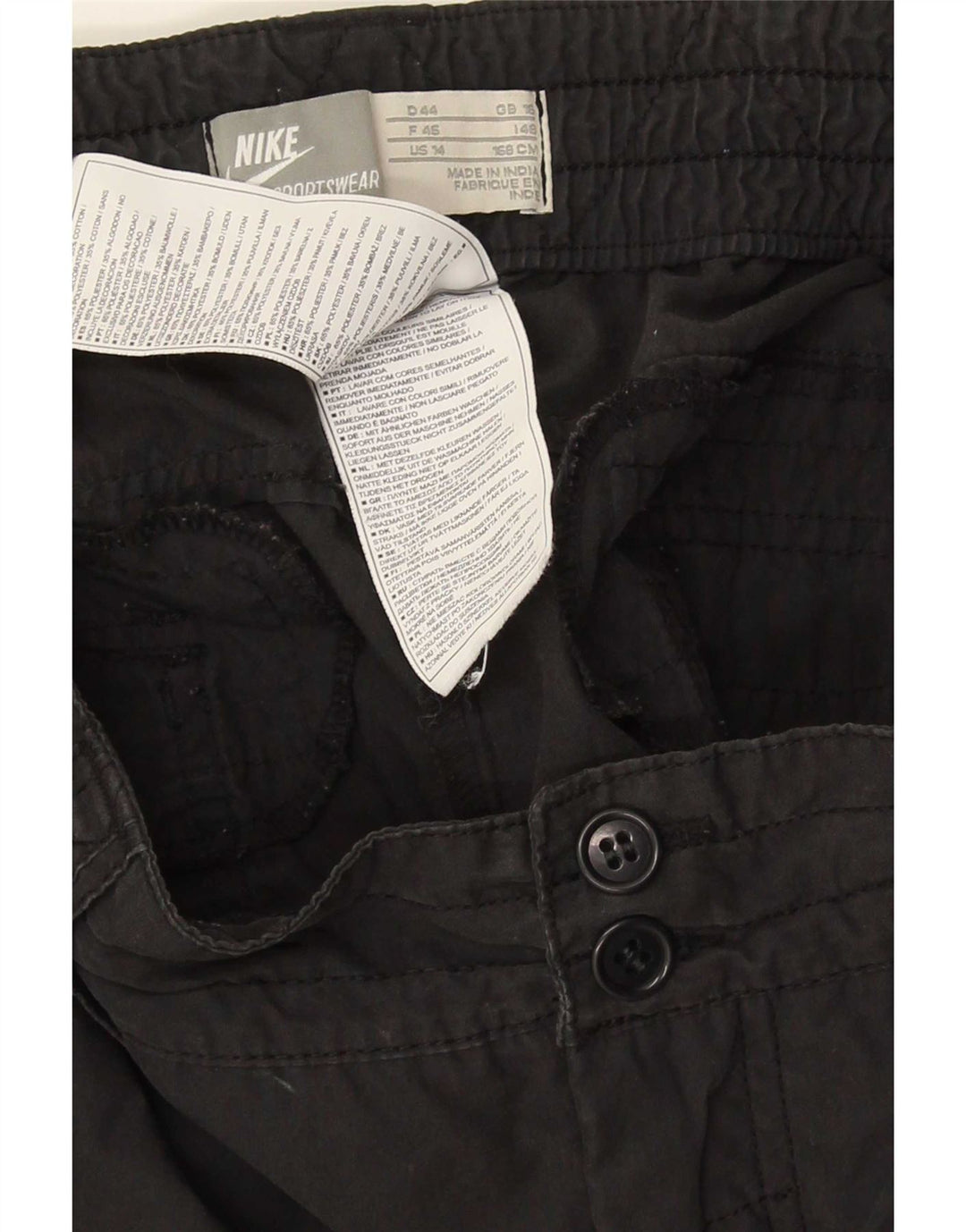 Женские брюки-карго Nike Joggers UK 16, большие W34 L30, черный полиэстер