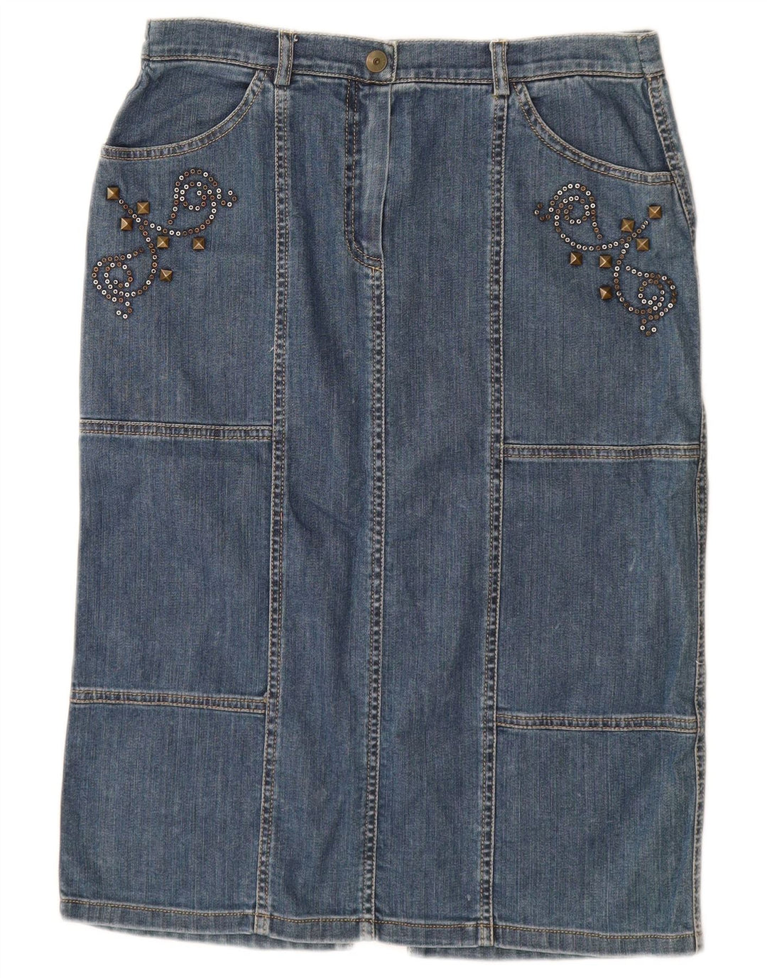 Юбка женская джинсовая L.Pucci IT 44 Medium W28 Синяя, хлопок