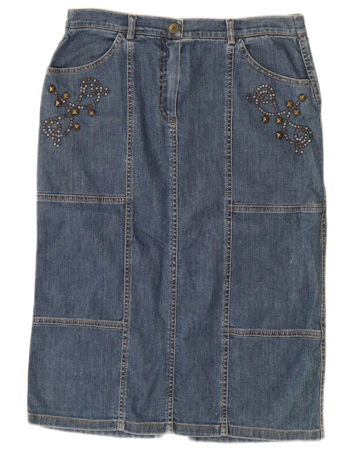 Юбка женская джинсовая L.Pucci IT 44 Medium W28 Синяя, хлопок