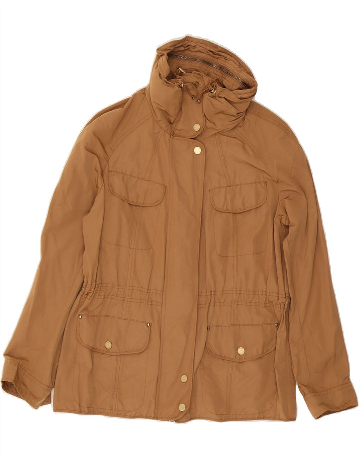 MASSIMO DUTTI Womens Hooded Utility Jacket UK 16 Large Brown Vintage Massimo Dutti and Second-Hand Massimo Dutti from Messina Hembry 