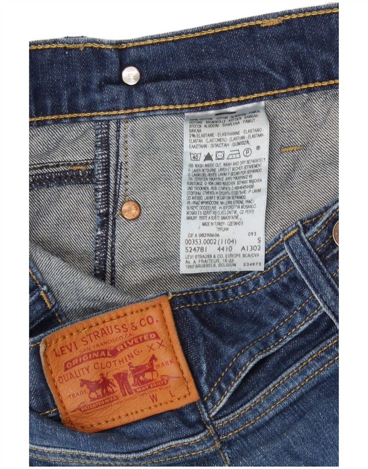 Женские джинсовые шорты Levi's W30, хлопковые, среднего синего цвета