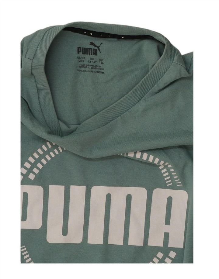 PUMA Boys Graphic T-Shirt Top 13-14 Years Green