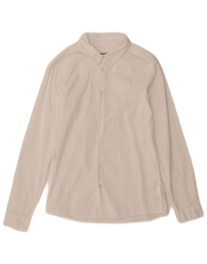 Рубашка United Colors of Benetton для мальчиков 10–11 лет, размер XL, белый хлопок