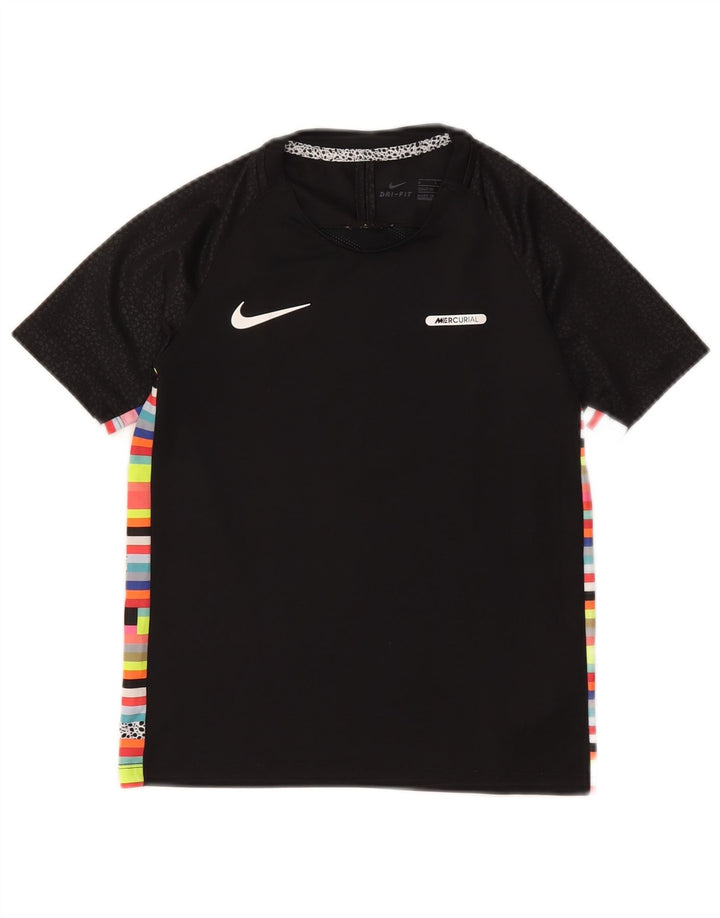 Футболка с рисунком Nike для мальчиков, топ 8–9 лет, маленький полиэстер в черную полоску