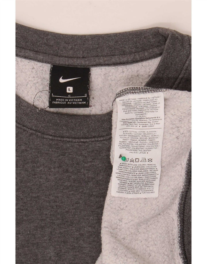 Мужской свитер с рисунком Nike Eagles, большой серый хлопковый джемпер